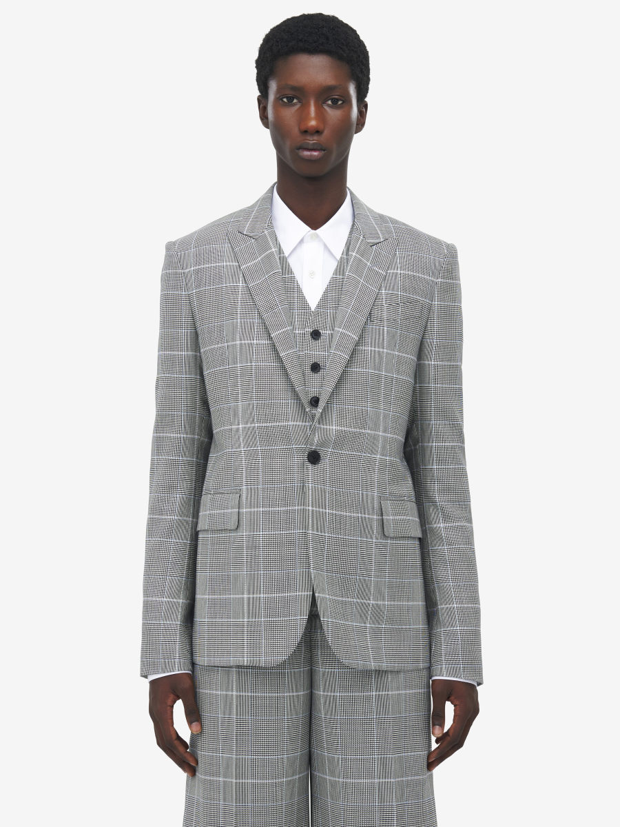 ALEXANDER MCQUEEN - Prince of Wales Single-breasted Jacket - Item 826356QUACY1352